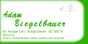 adam biegelbauer business card
